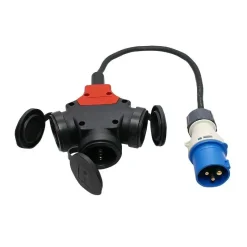 Adapterkabel CEE "han" - 3 X Schuko "Hun"