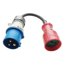 Adapterkabel CEE "han" - DK "hun"