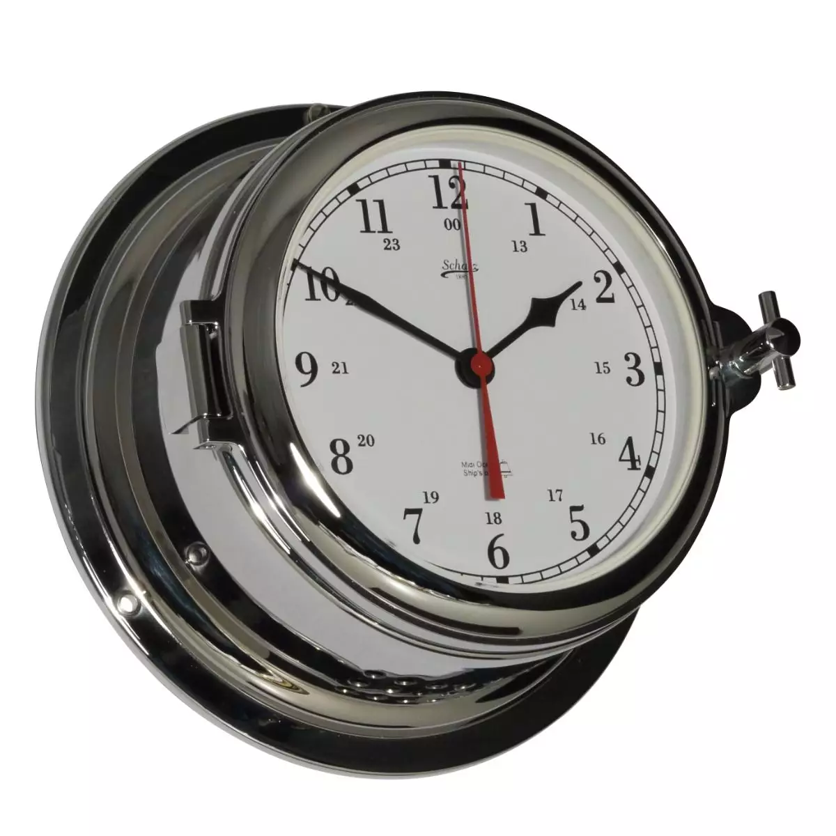 Schatz Midi Skibsur I Forkromet Messing Med Glasslag Og Arabertal 3 Schatz Midi Skibsur I Forkromet Messing Med Glasslag Og Arabertal