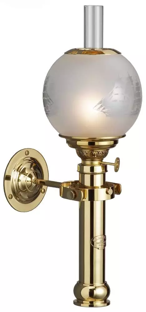 Captains Cabin Olielampe Messing, Kuglemotiv Skib 3 Captains Cabin Olielampe Messing, Kuglemotiv Skib