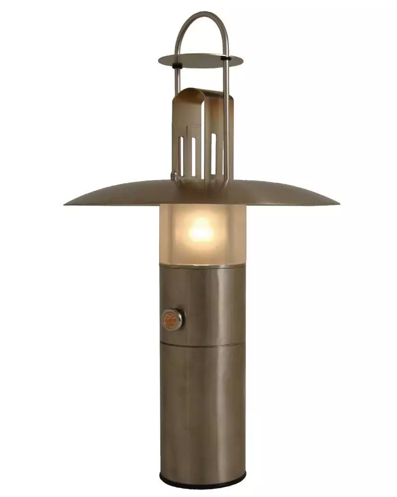 Petrolux Olielampe Med Mat Glas, Rustfri Stål 3 Petrolux Olielampe Med Mat Glas, Rustfri Stål