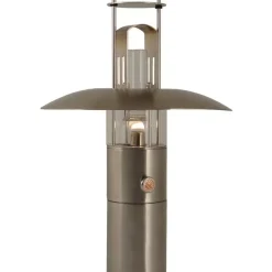 Petrolux Olielampe Med Klart Glas, Rustfri Stål