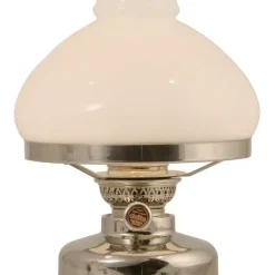 Old Danish Olie Bordlampe, Poleret Rustfrit Stål