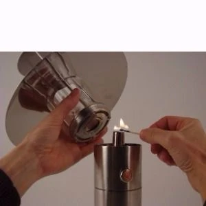 Petrolux Olielampe Med Klart Glas, Rustfri Stål 4 Petrolux Olielampe Med Klart Glas, Rustfri Stål - Billede 2