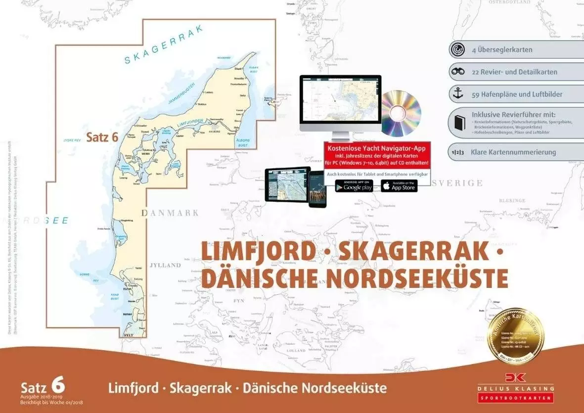 Søkort Sæt 6 - Limfjorden - Skagerak
